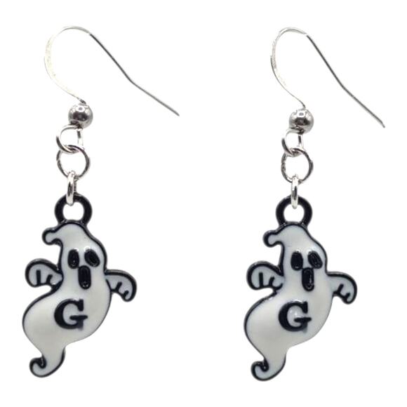 Ghost Dangle Earrings | Spooky Halloween Jewelry - Picture 1 of 4